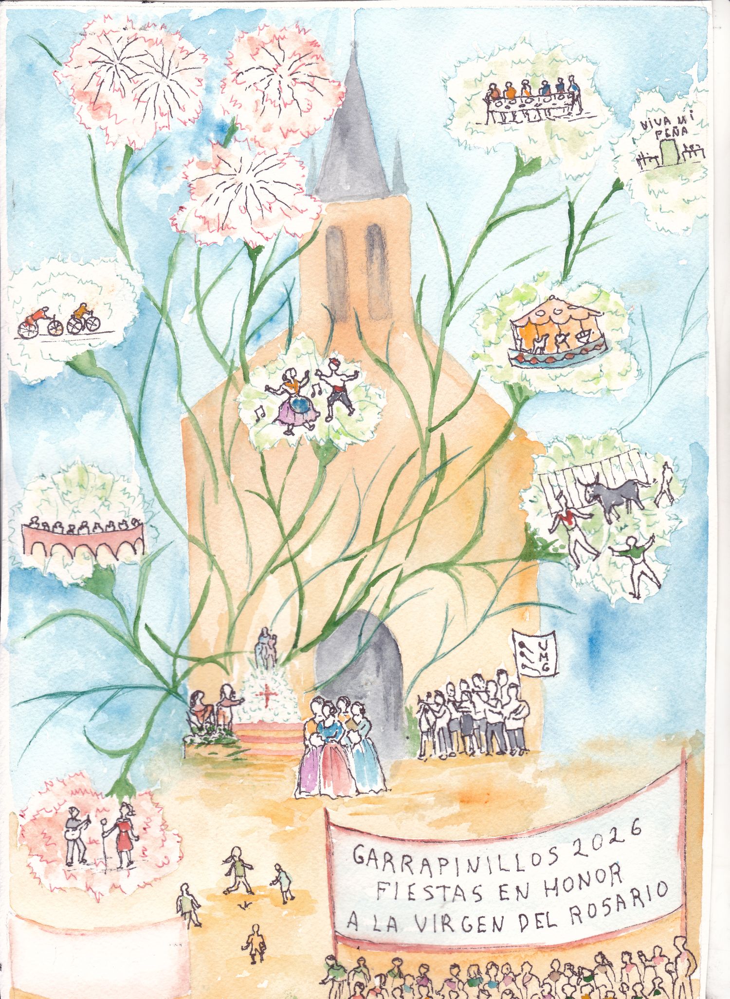 Cartel de las fiestas de Garrapinillos 2026